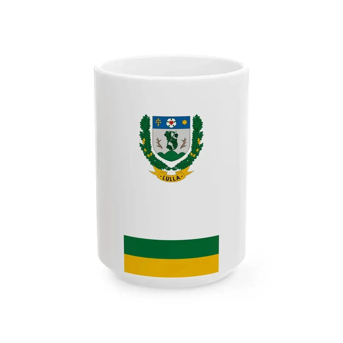 Flag of Lulla vertical (Hungary) White Coffee Mug 15oz - Go Mug Yourself