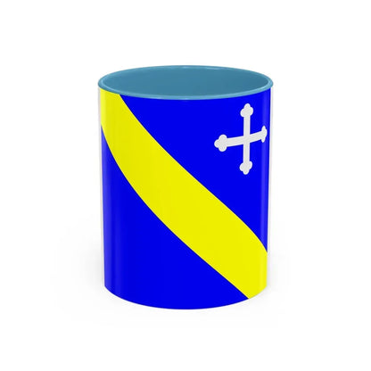 Flag of Lully Switzerland - Accent Coffee Mug 11oz Light Blue - Go Mug Yourself
