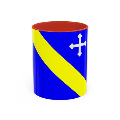 Flag of Lully Switzerland - Accent Coffee Mug 11oz Red - Go Mug Yourself