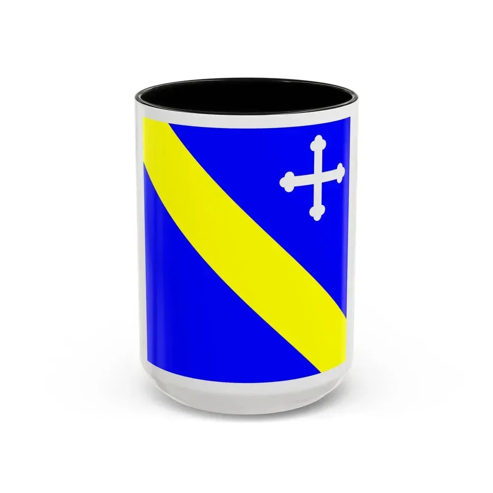Flag of Lully Switzerland - Accent Coffee Mug 15oz Black - Go Mug Yourself
