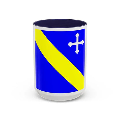 Flag of Lully Switzerland - Accent Coffee Mug 15oz Navy - Go Mug Yourself
