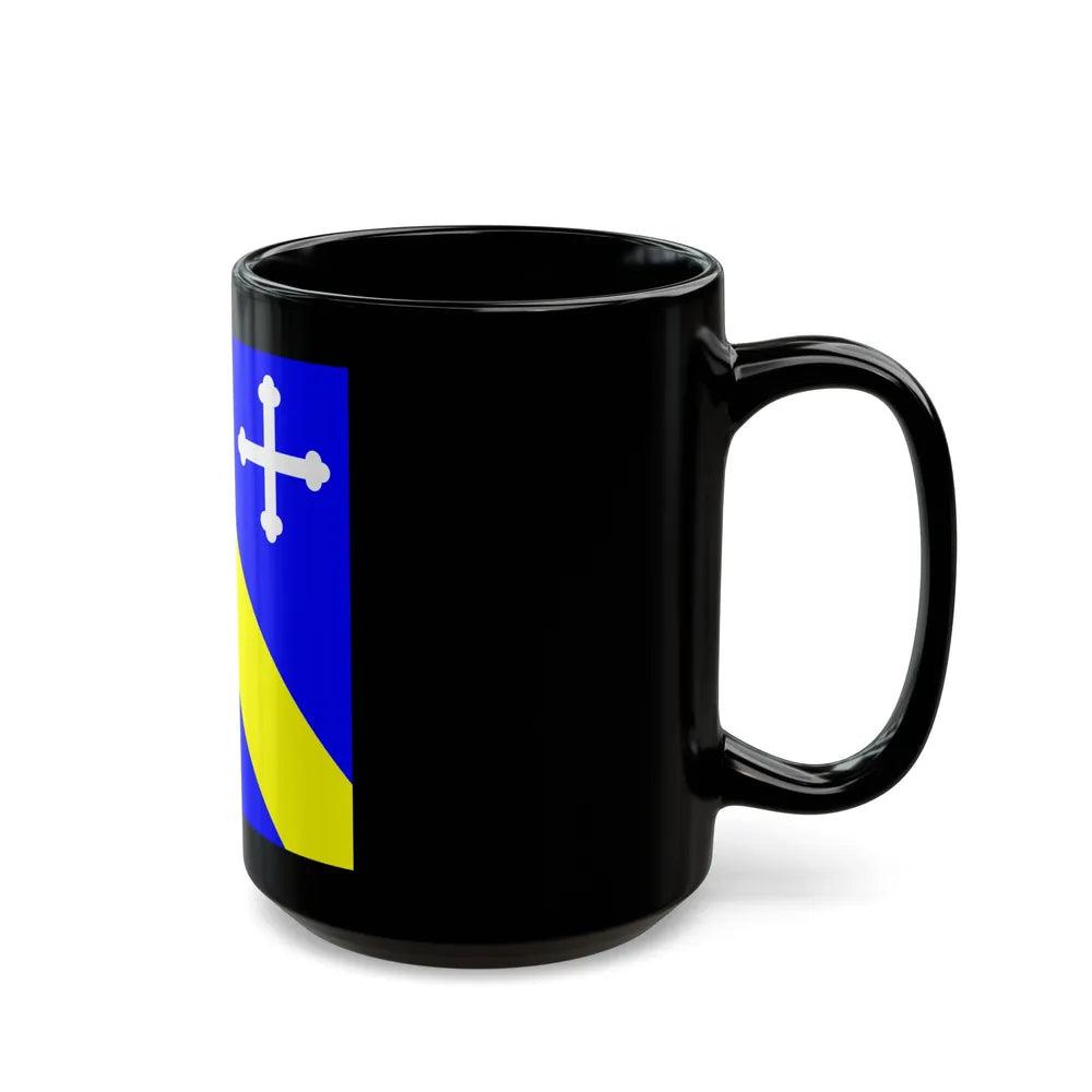 Flag of Lully Switzerland - Black Coffee Mug-Go Mug Yourself