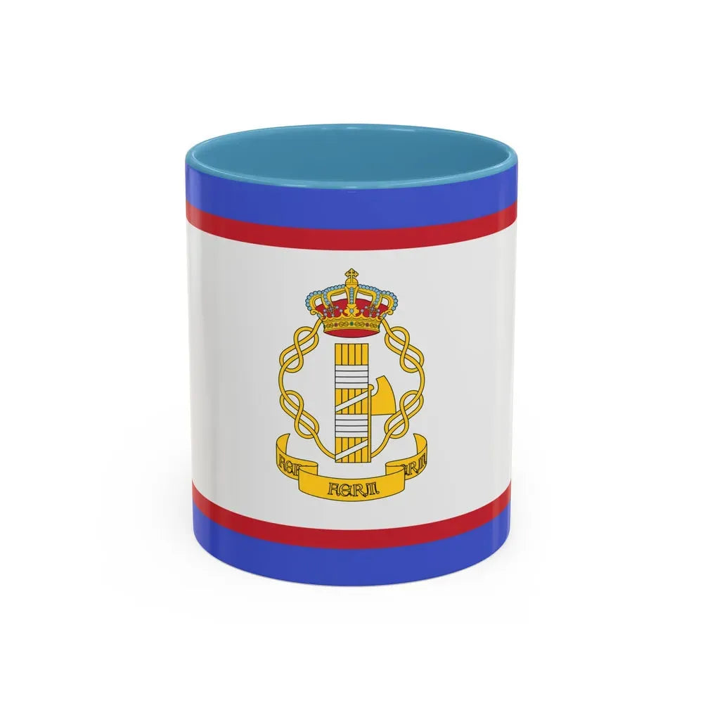Flag of luogotenente generale in Albania of the Kingdom of Italy - Accent Coffee Mug 11oz Light Blue - Go Mug Yourself