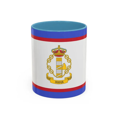 Flag of luogotenente generale in Albania of the Kingdom of Italy - Accent Coffee Mug 11oz Light Blue - Go Mug Yourself