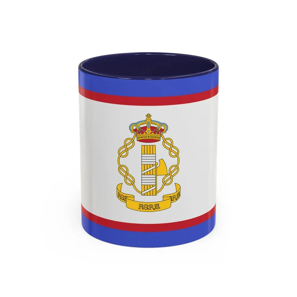 Flag of luogotenente generale in Albania of the Kingdom of Italy - Accent Coffee Mug 11oz Navy - Go Mug Yourself