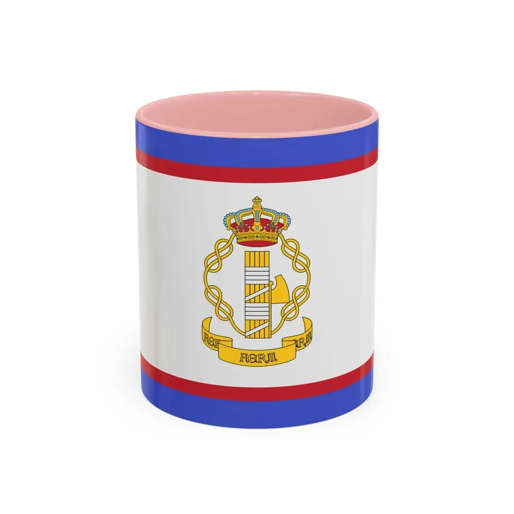 Flag of luogotenente generale in Albania of the Kingdom of Italy - Accent Coffee Mug 11oz Pink - Go Mug Yourself