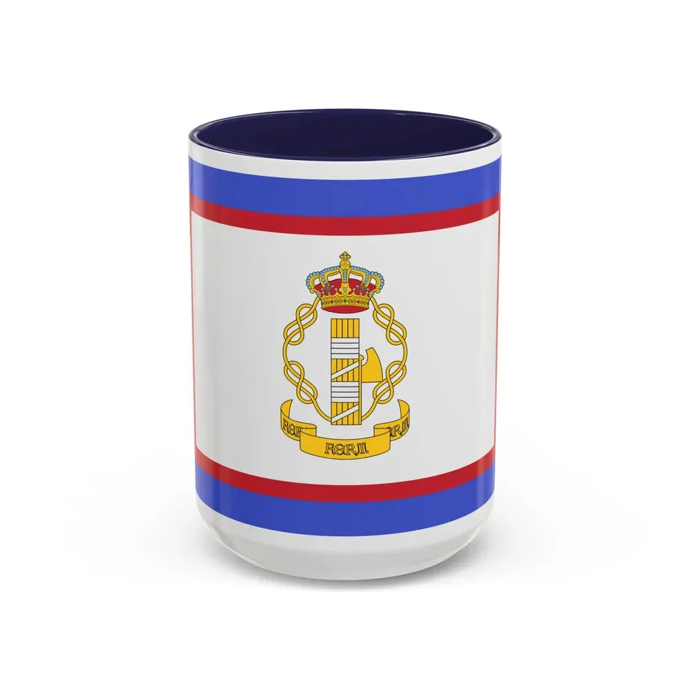 Flag of luogotenente generale in Albania of the Kingdom of Italy - Accent Coffee Mug 15oz Navy - Go Mug Yourself