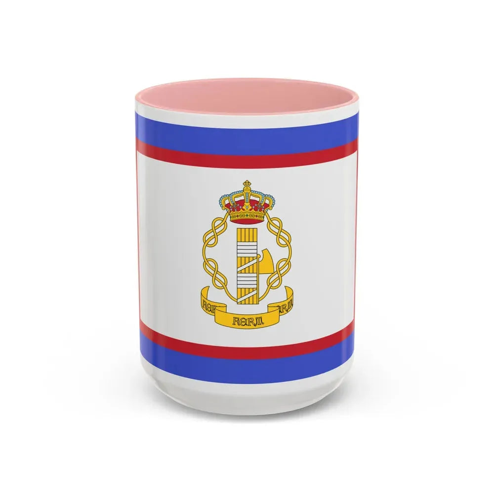 Flag of luogotenente generale in Albania of the Kingdom of Italy - Accent Coffee Mug 15oz Pink - Go Mug Yourself