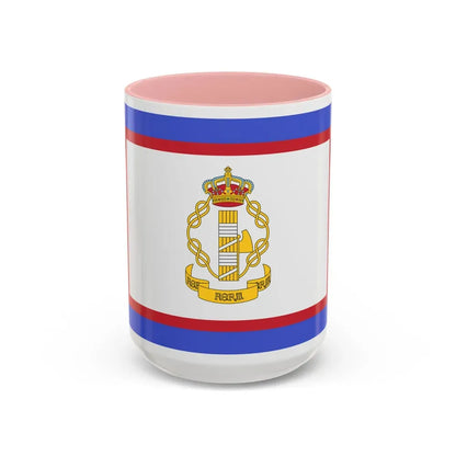 Flag of luogotenente generale in Albania of the Kingdom of Italy - Accent Coffee Mug 15oz Pink - Go Mug Yourself