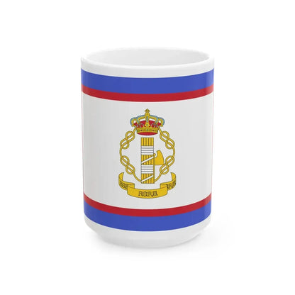 Flag of luogotenente generale in Albania of the Kingdom of Italy (Albania) White Coffee Mug 15oz - Go Mug Yourself