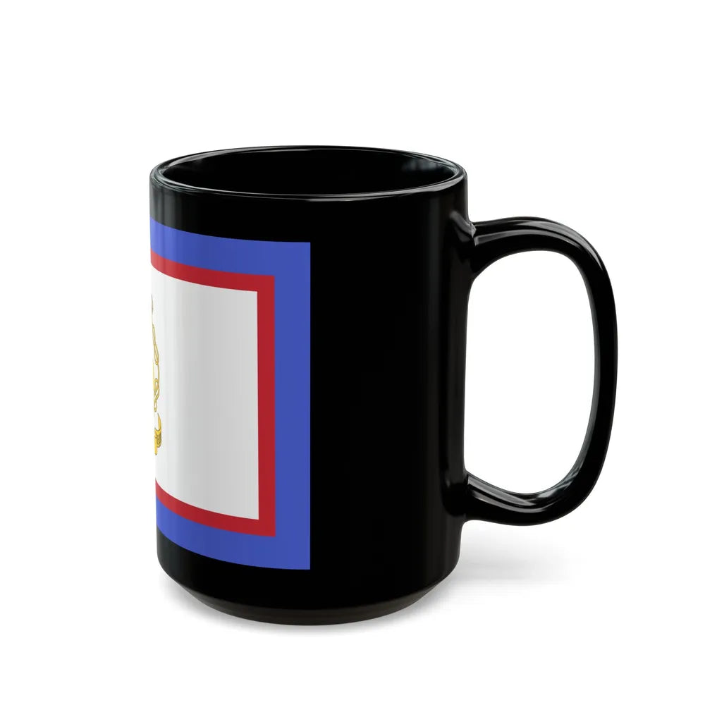 Flag of luogotenente generale in Albania of the Kingdom of Italy - Black Coffee Mug-Go Mug Yourself