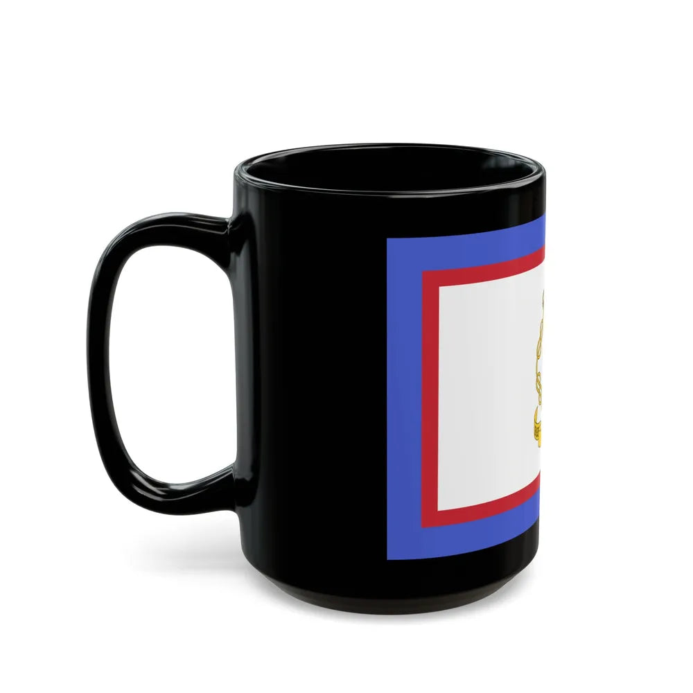 Flag of luogotenente generale in Albania of the Kingdom of Italy - Black Coffee Mug-Go Mug Yourself