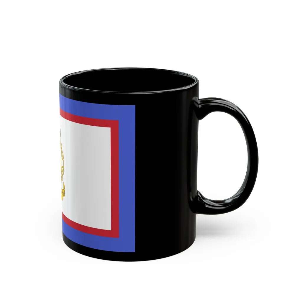 Flag of luogotenente generale in Albania of the Kingdom of Italy - Black Coffee Mug-Go Mug Yourself