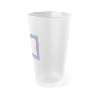 Flag of luogotenente generale in Albania of the Kingdom of Italy - Frosted Pint Glass 16oz - Go Mug Yourself