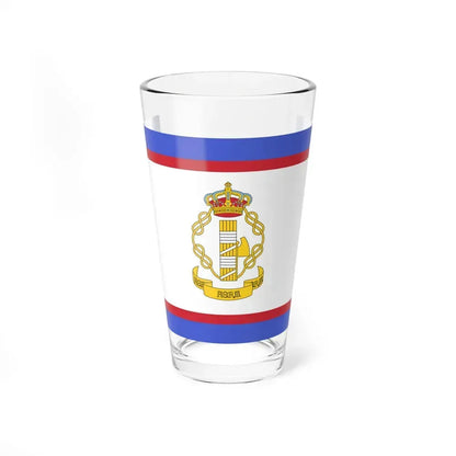 Flag of luogotenente generale in Albania of the Kingdom of Italy - Pint Glass 16oz 16oz - Go Mug Yourself