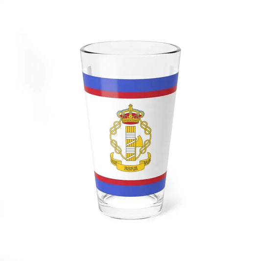 Flag of luogotenente generale in Albania of the Kingdom of Italy - Pint Glass 16oz 16oz - Go Mug Yourself