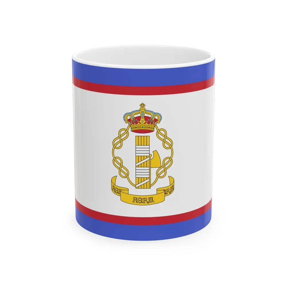 Flag of luogotenente generale in Albania of the Kingdom of Italy - White Coffee Mug-11oz-Go Mug Yourself