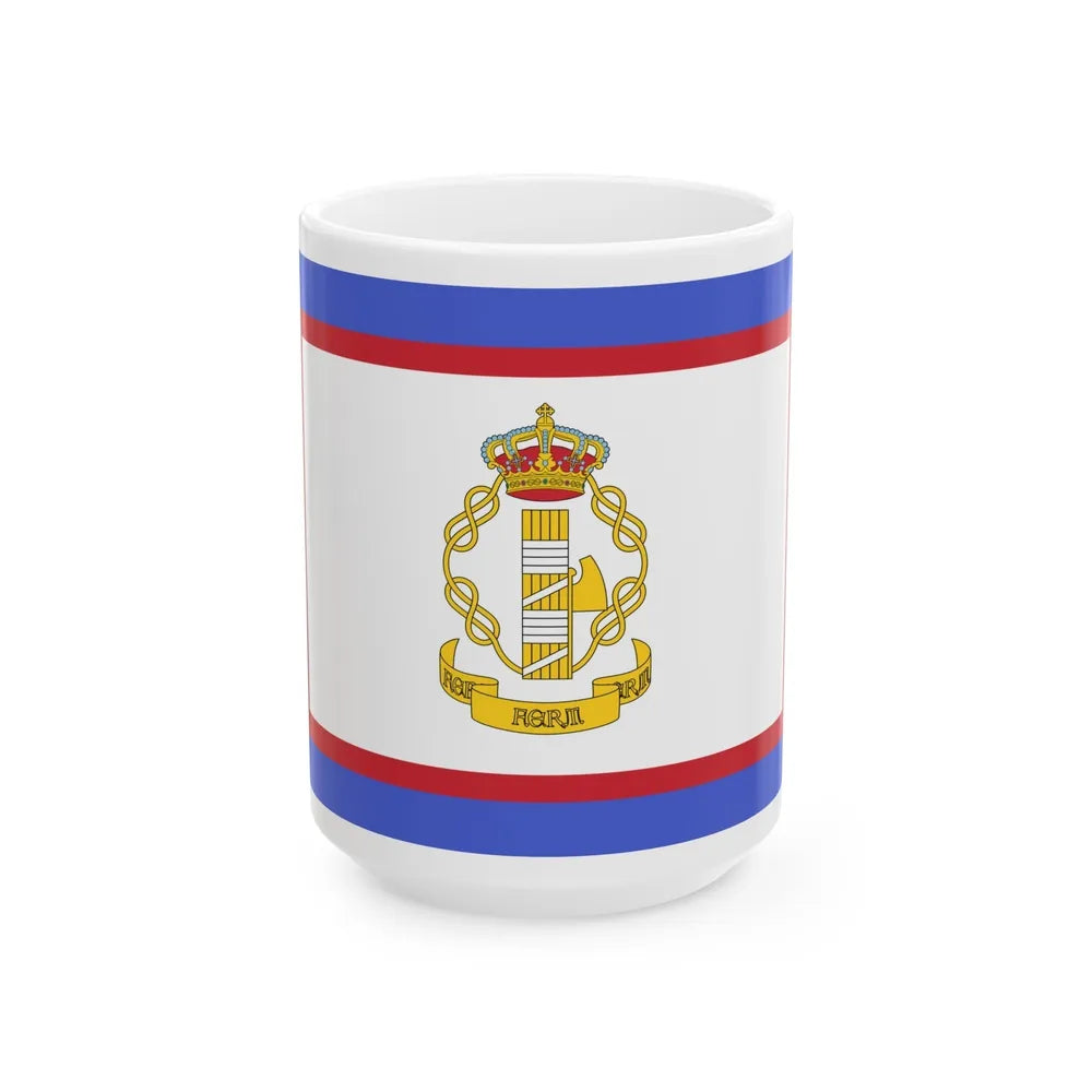 Flag of luogotenente generale in Albania of the Kingdom of Italy - White Coffee Mug-15oz-Go Mug Yourself