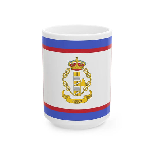 Flag of luogotenente generale in Albania of the Kingdom of Italy - White Coffee Mug-15oz-Go Mug Yourself