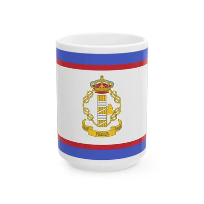 Flag of luogotenente generale in Albania of the Kingdom of Italy - White Coffee Mug 15oz - Go Mug Yourself