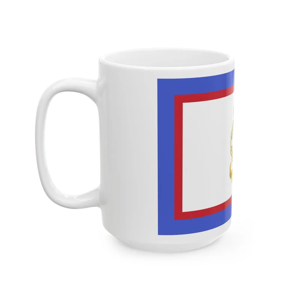 Flag of luogotenente generale in Albania of the Kingdom of Italy - White Coffee Mug-Go Mug Yourself