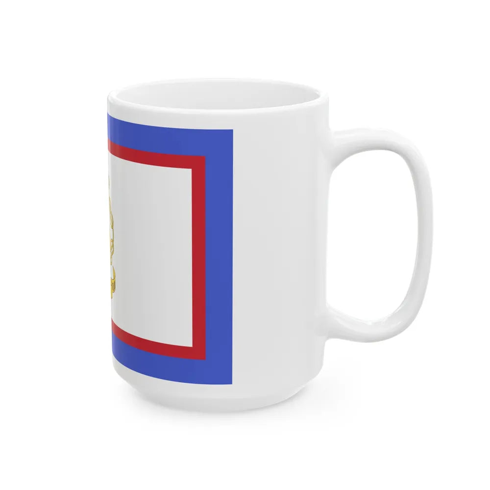 Flag of luogotenente generale in Albania of the Kingdom of Italy - White Coffee Mug-Go Mug Yourself