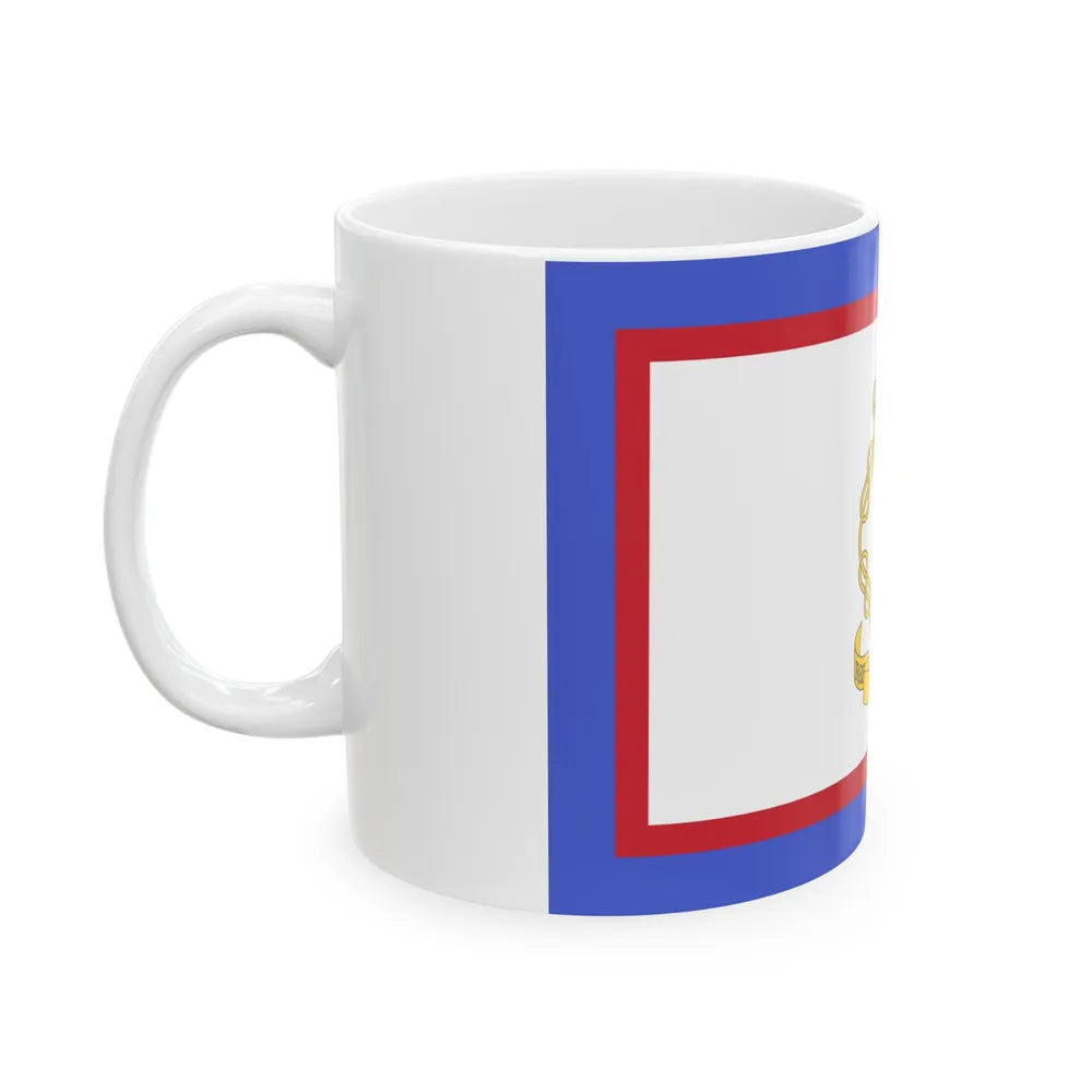 Flag of luogotenente generale in Albania of the Kingdom of Italy - White Coffee Mug-Go Mug Yourself