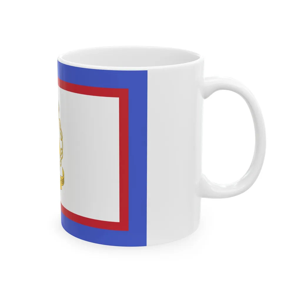 Flag of luogotenente generale in Albania of the Kingdom of Italy - White Coffee Mug-Go Mug Yourself