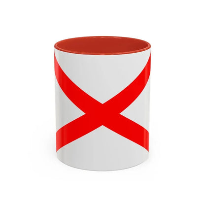 Flag of Luqa Malta - Accent Coffee Mug 11oz Red - Go Mug Yourself