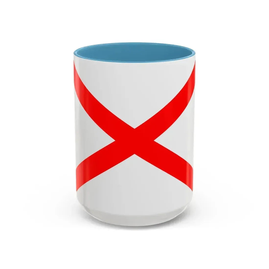 Flag of Luqa Malta - Accent Coffee Mug 15oz Light Blue - Go Mug Yourself