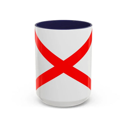 Flag of Luqa Malta - Accent Coffee Mug 15oz Navy - Go Mug Yourself