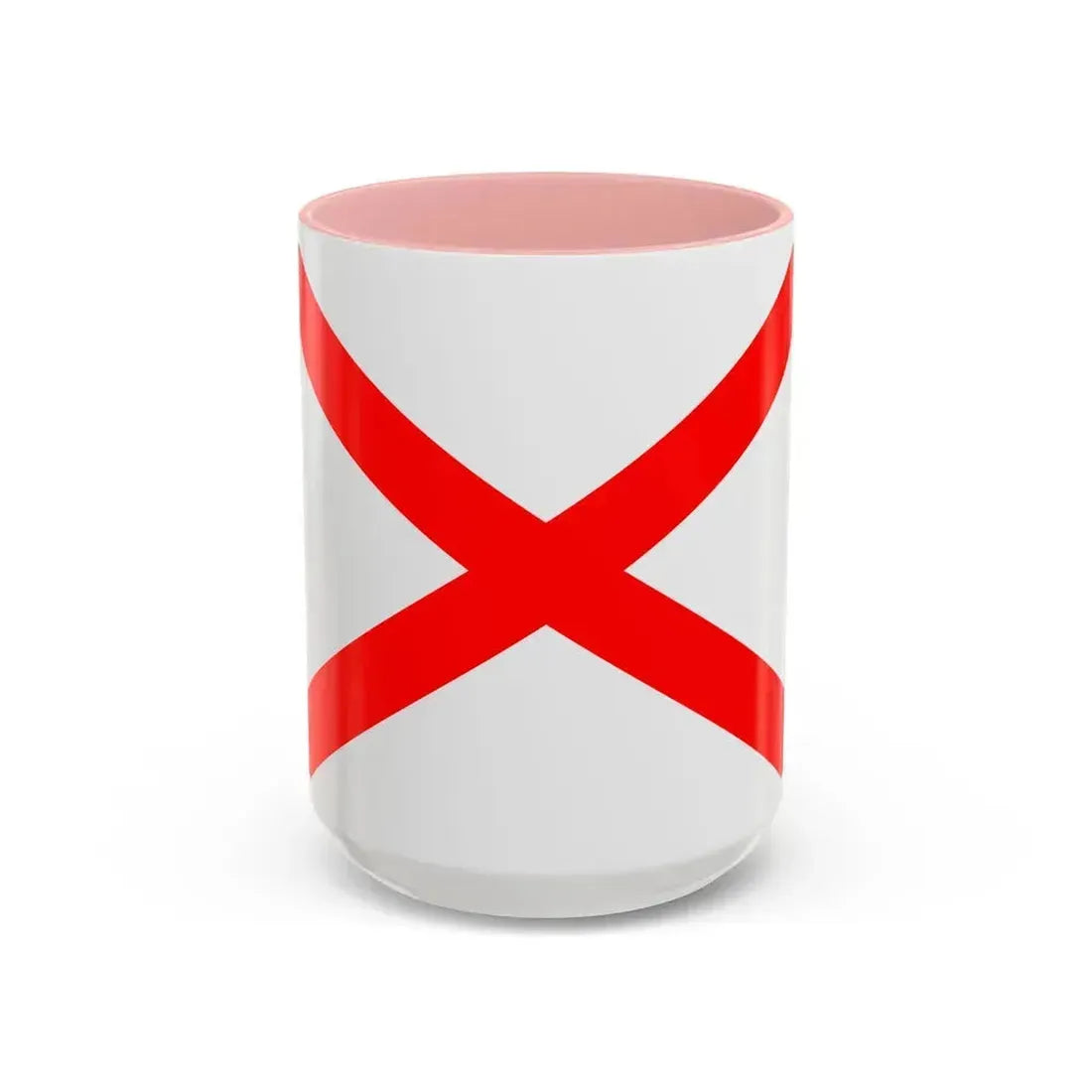 Flag of Luqa Malta - Accent Coffee Mug 15oz Pink - Go Mug Yourself