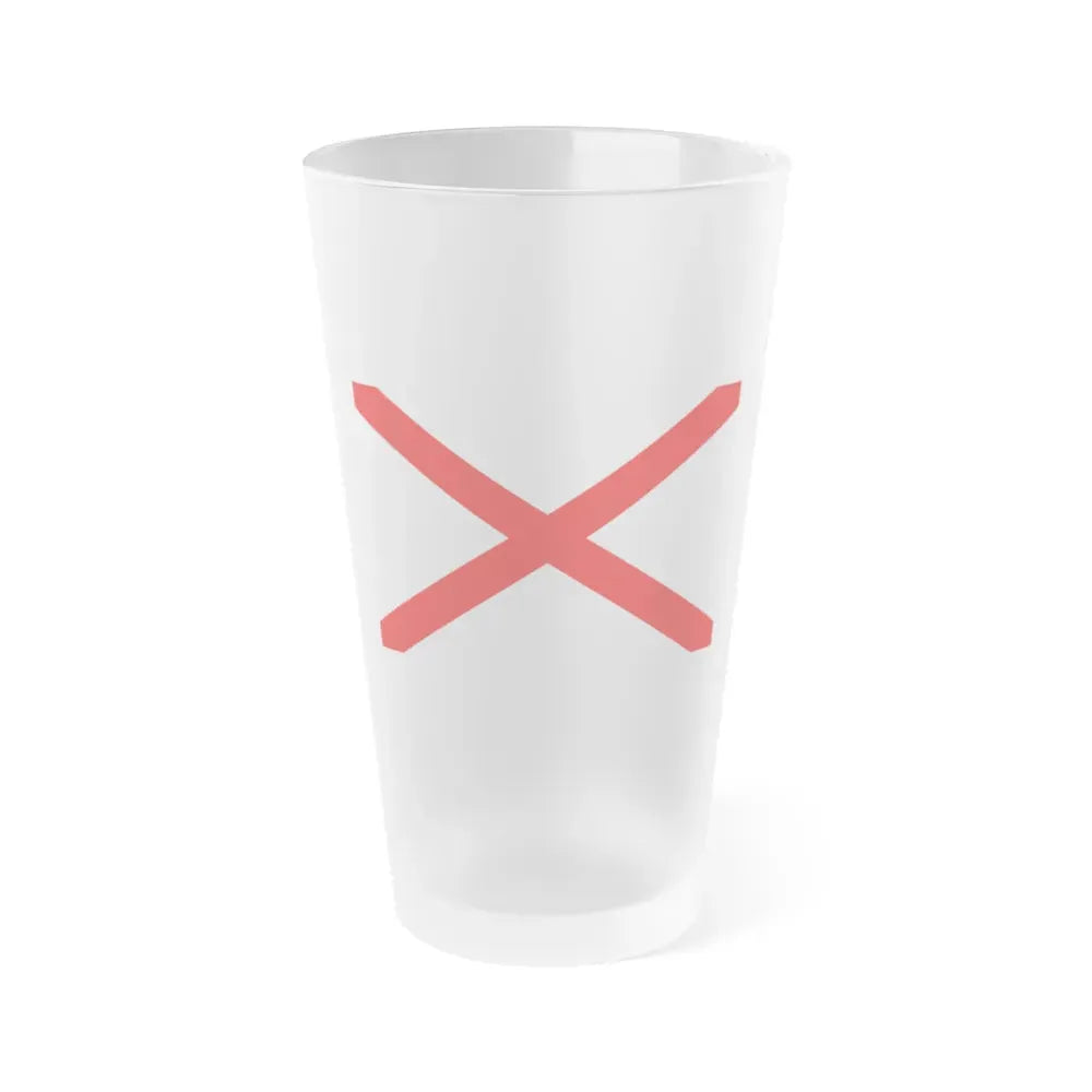 Flag of Luqa Malta - Frosted Pint Glass 16oz 16oz Frosted - Go Mug Yourself