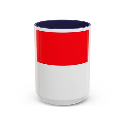 Flag of Lutry Switzerland - Accent Coffee Mug 15oz Navy - Go Mug Yourself