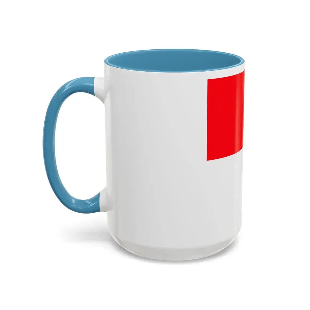 Flag of Lutry Switzerland - Accent Coffee Mug - Go Mug Yourself