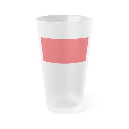 Flag of Lutry Switzerland - Frosted Pint Glass 16oz 16oz Frosted - Go Mug Yourself