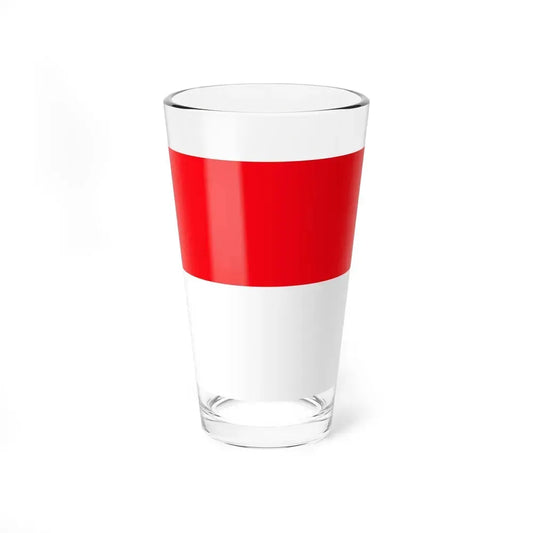 Flag of Lutry Switzerland - Pint Glass 16oz 16oz - Go Mug Yourself