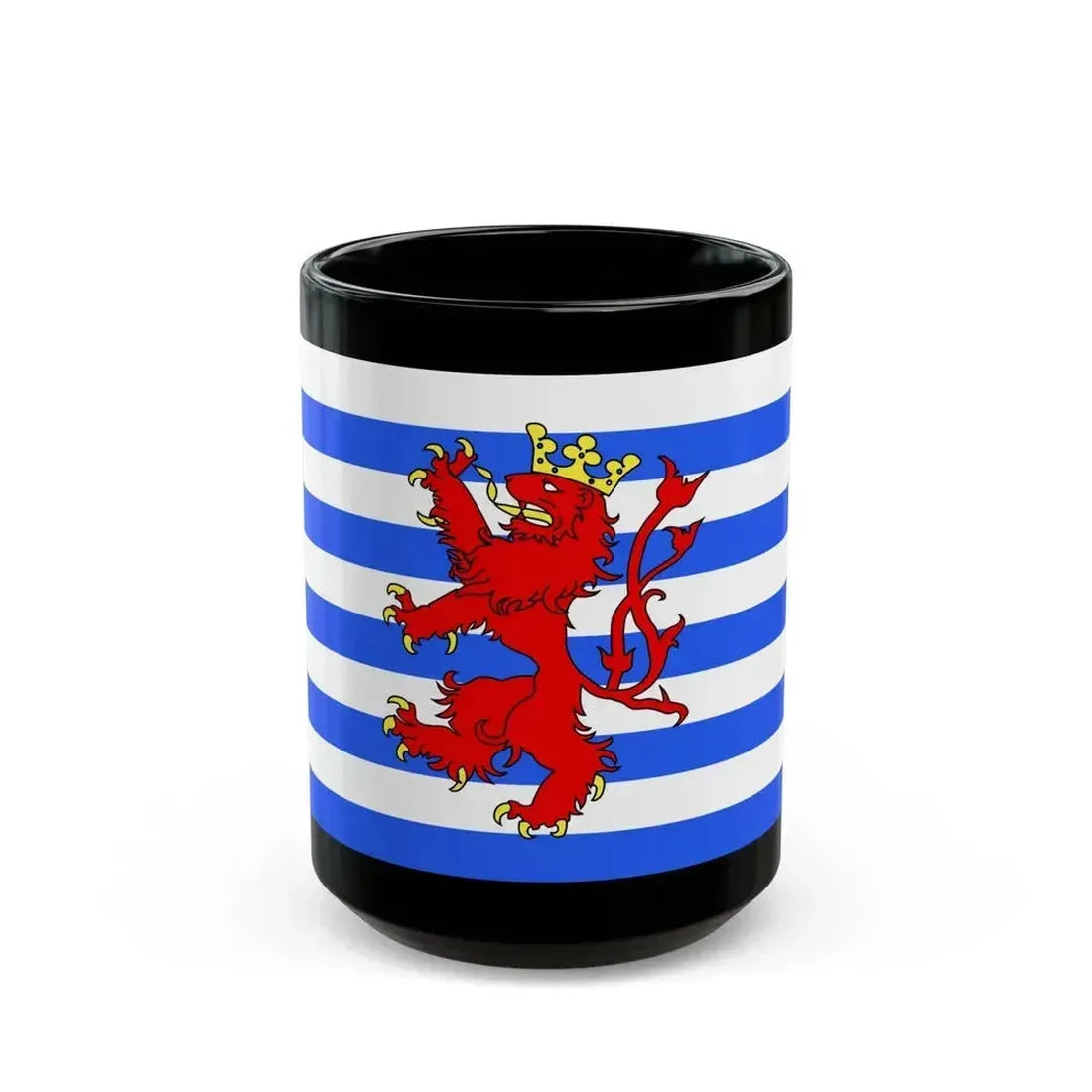 Flag of Luxembourg Belgium - Black Coffee Mug 15oz - Go Mug Yourself