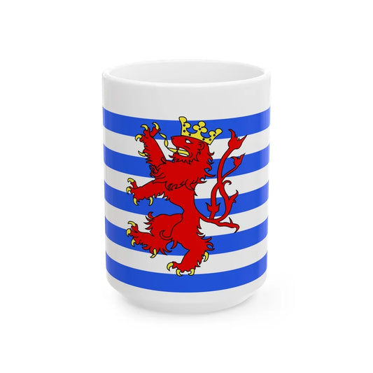 Flag of Luxembourg Belgium - White Coffee Mug-15oz-Go Mug Yourself