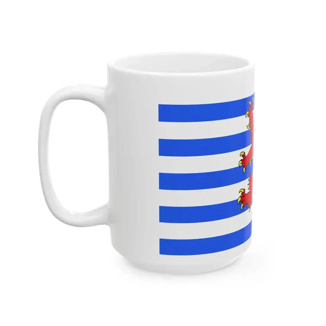 Flag of Luxembourg Belgium - White Coffee Mug - Go Mug Yourself