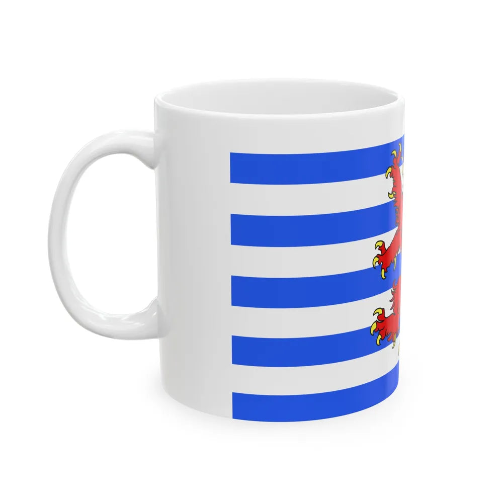 Flag of Luxembourg Belgium - White Coffee Mug-Go Mug Yourself