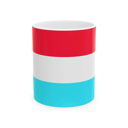 Flag of Luxembourg CMYK (Luxembourg) White Coffee Mug 11oz - Go Mug Yourself