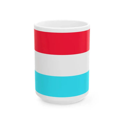 Flag of Luxembourg CMYK (Luxembourg) White Coffee Mug 15oz - Go Mug Yourself
