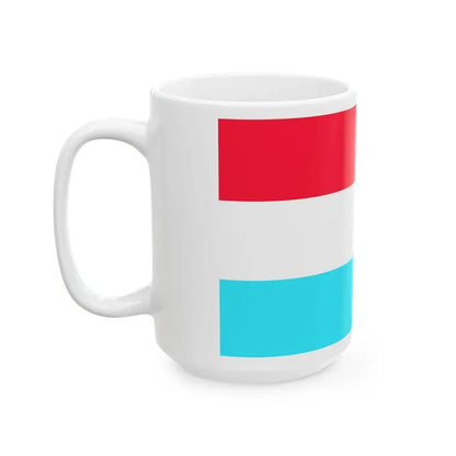 Flag of Luxembourg CMYK (Luxembourg) White Coffee Mug - Go Mug Yourself