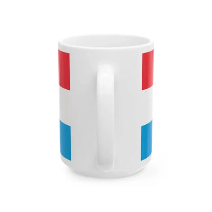 Flag of Luxembourg wide (Luxembourg) White Coffee Mug - Go Mug Yourself