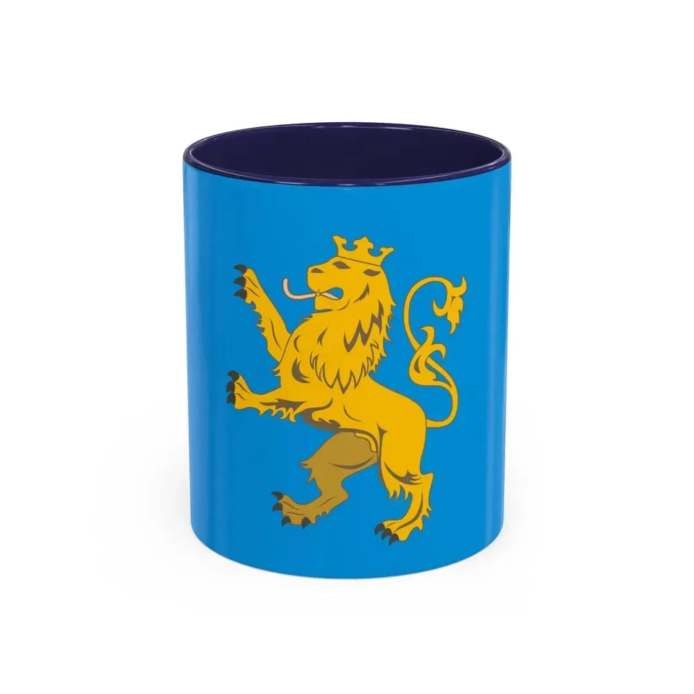 Flag of Lviv Oblast Ukraine - Accent Coffee Mug 11oz Navy - Go Mug Yourself