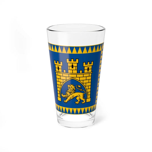 Flag of Lviv (Ukraine) Pint Glass 16oz 16oz - Go Mug Yourself