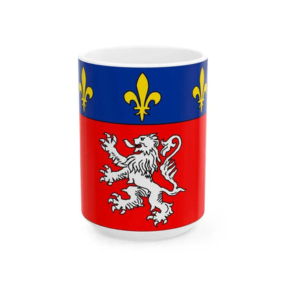 Flag of Lyon France (France) White Coffee Mug 15oz - Go Mug Yourself