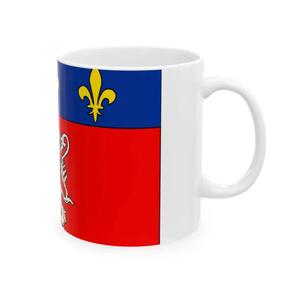 Flag of Lyon France (France) White Coffee Mug - Go Mug Yourself