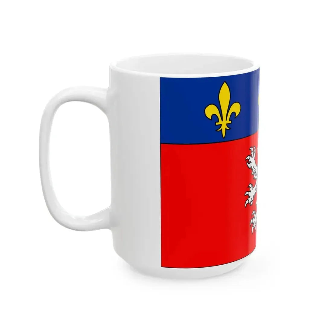 Flag of Lyon France (France) White Coffee Mug - Go Mug Yourself